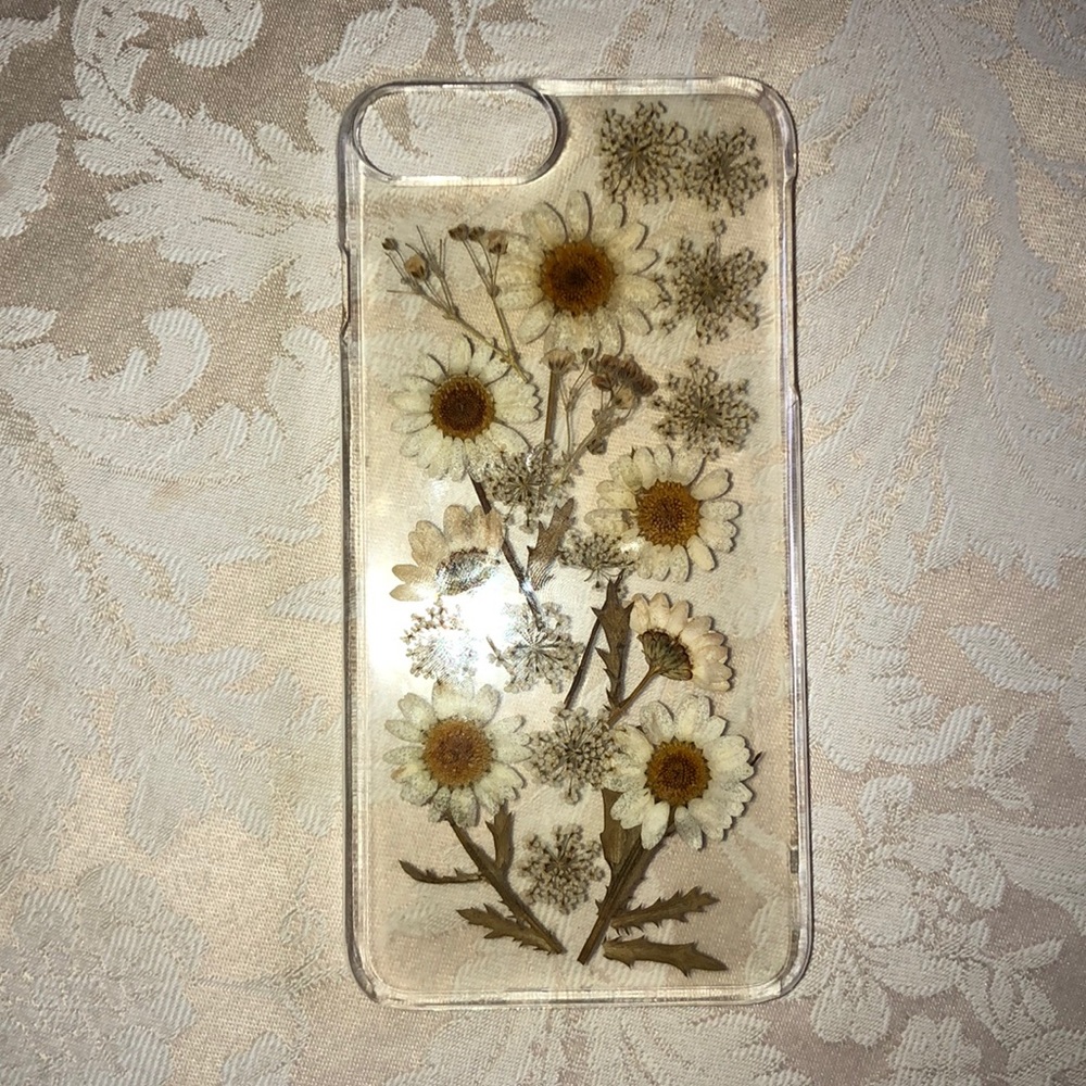 Clear Wildflower Daisy IPhone 8 plus case